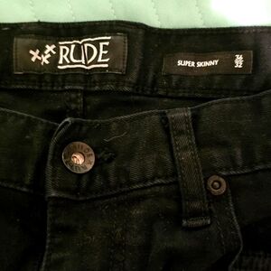 Rude skinny jeans black 36x32
